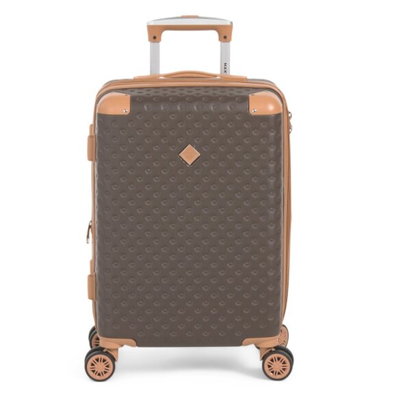 MAX STUDIO Chocolate 21in Tufted Hardside Carry-on Spinner - Picture 1 of 2